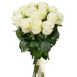 Фото товара 15 білих троянд в Коломиї