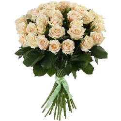 Фото товара 33 кремові троянди в Коломиї
