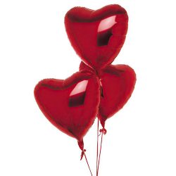 Фото товара 3 фольговані кульки у формі серця в Коломиї
