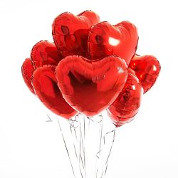 Фото товара Повітряні кульки фольговані у формі серця поштучно в Коломиї