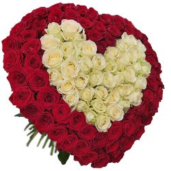 Фото товара Букет 101 троянда серцем в Коломиї