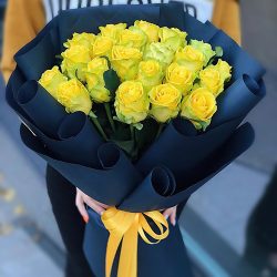 Фото товара Траурний букет жовтих троянд в Коломиї